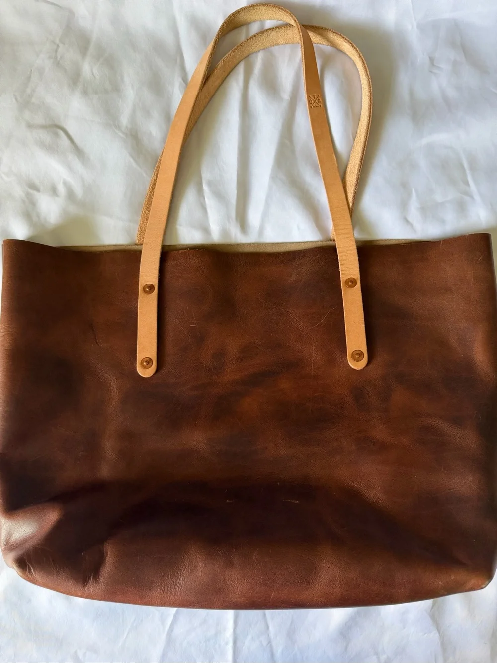 Go Forth Goods Large Avery tote in Rustic Pecan - Picture 2 of 14